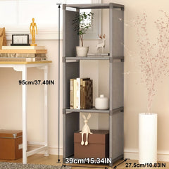 1pc DIY Bookshelf Assembly Functional Book And Newspaper Rack