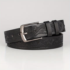 Men's Embossed PU Leather Belt