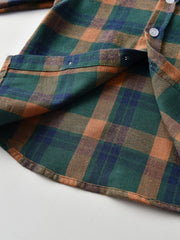 Boys Flannel Plaid Button Up Shirt