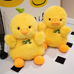 7 87in Yellow Duck and Chicken Plush Toy Soft Farm Animals Doll Funny Holiday