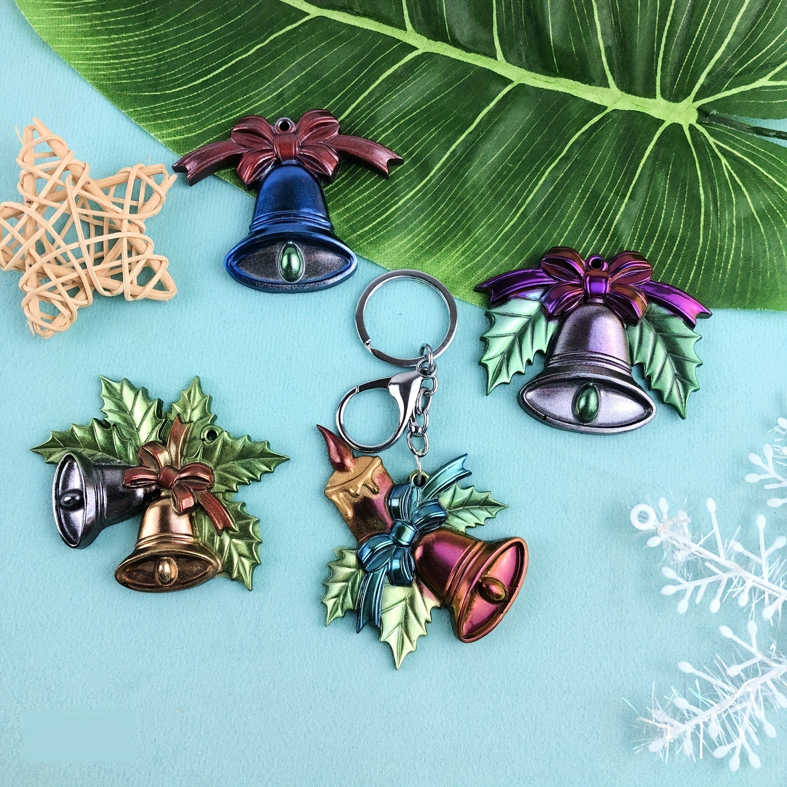 Christmas Jingle Bell Silicone Mold Resin Casting DIY Keychain Jewelry