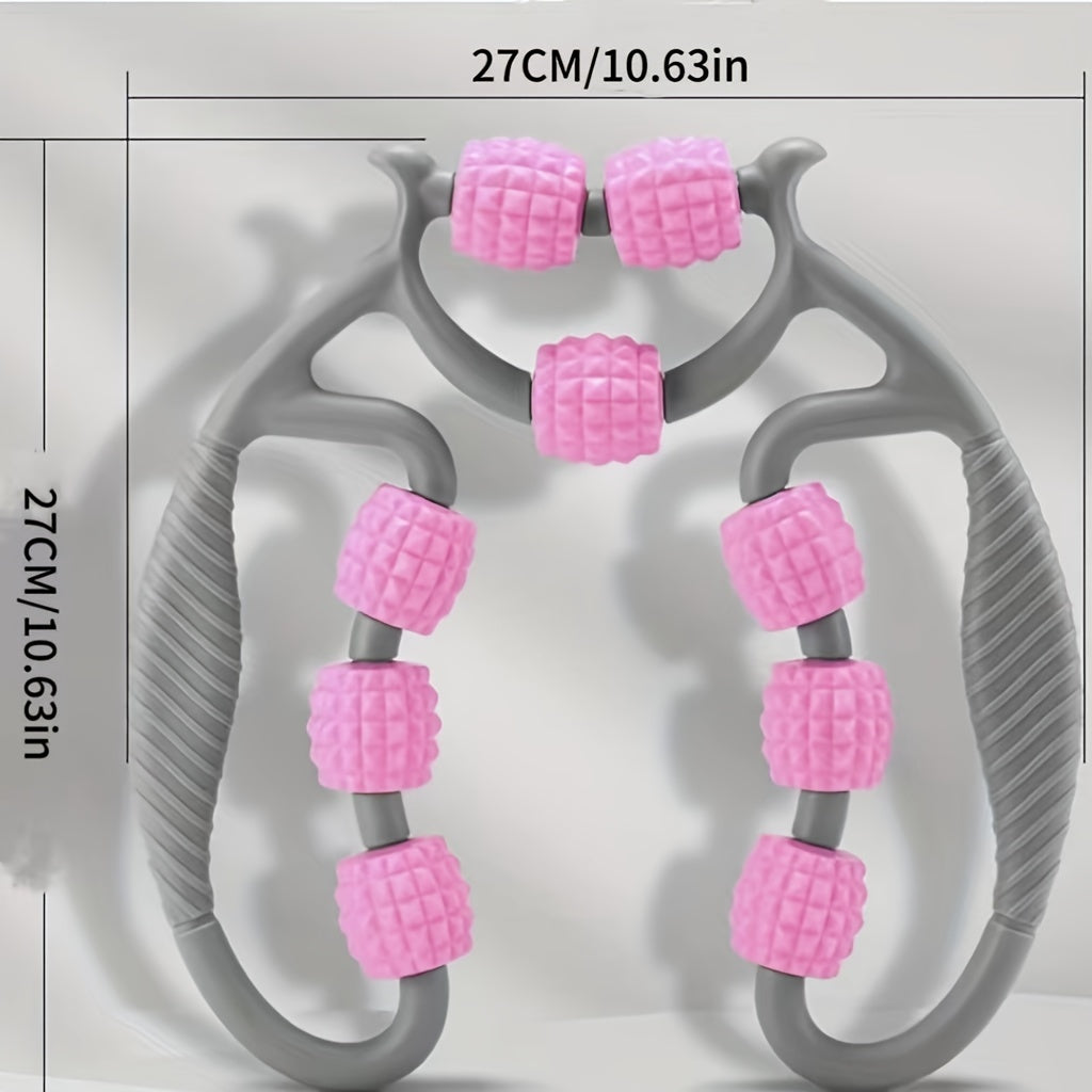 9 Wheel Muscle Roller Foam Stick&Spiky Massage Ball for Deep Muscle Relief