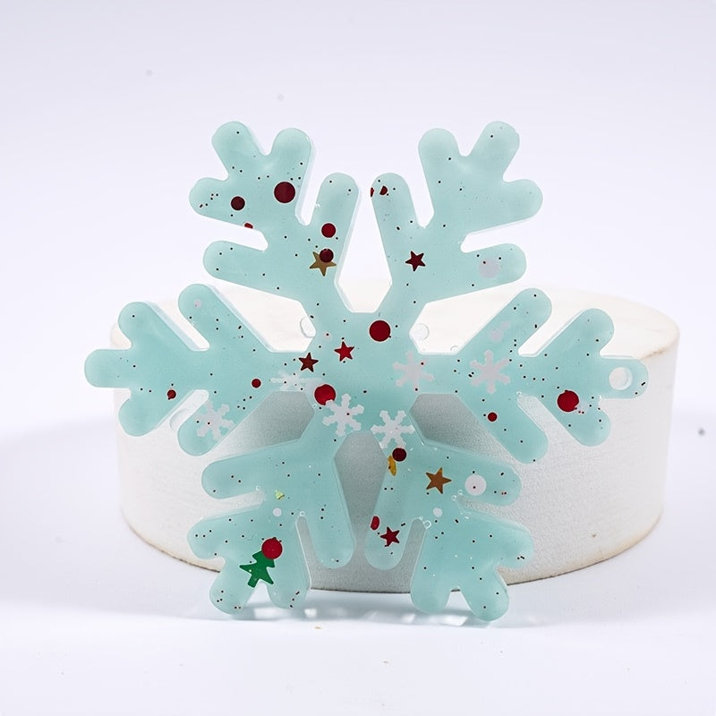 Winter Snowflake Resin Casting Mold Christmas Pendants