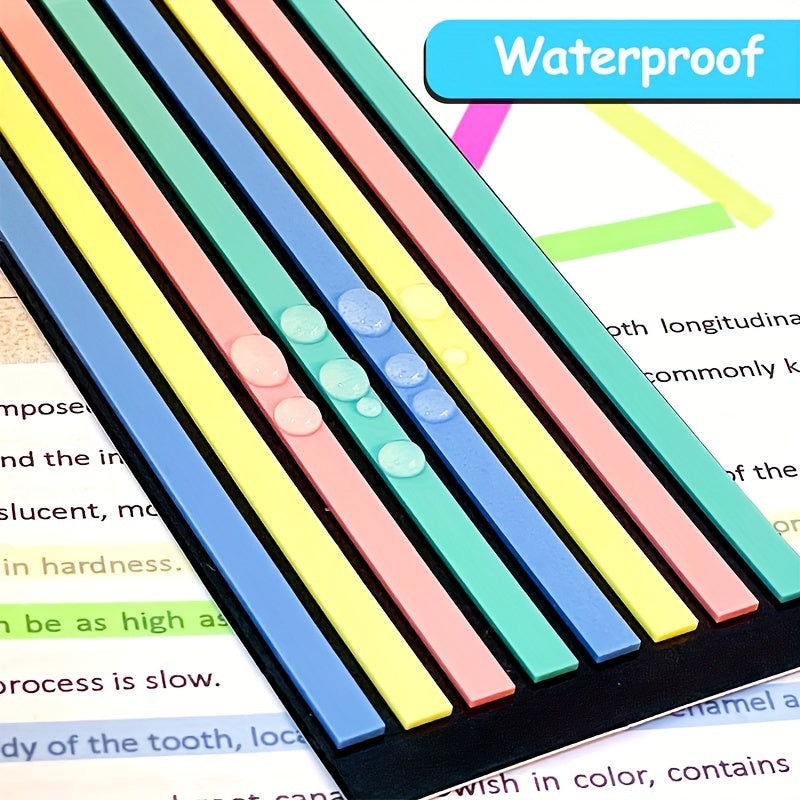 160pcs Transparent Sticky Neon Highlighter Tabs for Annotating Books