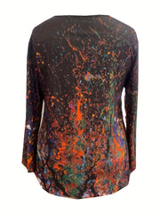 Women's Plus Splash Print Tee & Legging Set