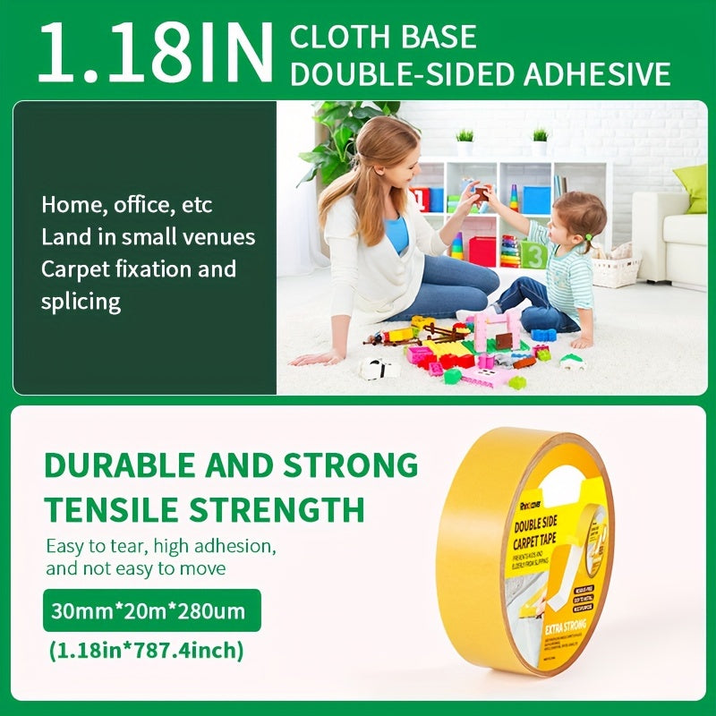 Double Sided Tape Carpet Patch Floor Mat 21.87x3.0cm Anti-Slip Adhesive