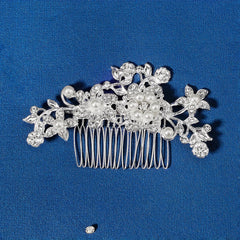 Vintage Pearl Rhinestone Bridal Hair Comb Wedding Dress Insert Comb