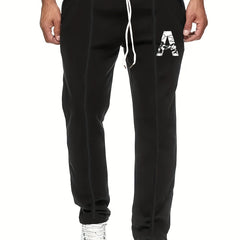 Men's Casual Graphic Drawstring Pants for Spring/Fall