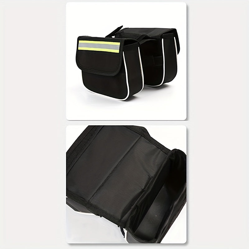 Mountain Bike Front Rail Bag Enlarged Hard Shell Cycling Bag Reflective Strip
