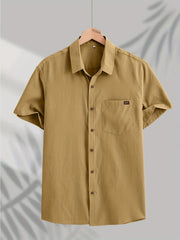 Men's Casual Short Sleeve Button-down Shirt