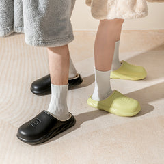 Warm Fleece Slippers Waterproof House Shoes Couple Plush Sandals Winter