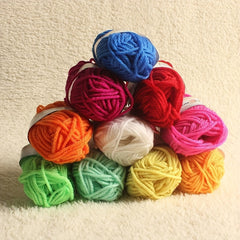 12pcs Multicolor Yarn Crochet Craft Yarn for Crocheting and Knitting