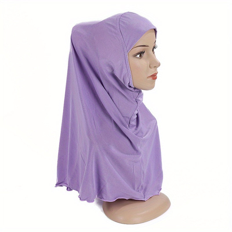 Crystal Hemp Solid Turban Hat for Girls 7-12 Years