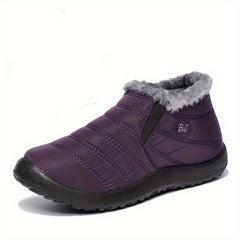 Faux Fur Lined Snow Boots Waterproof Anti slip Ankle Boots Women