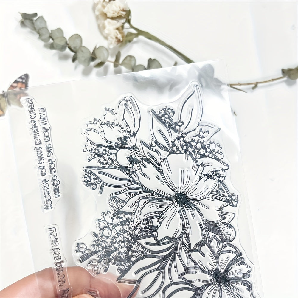 Elegant Floral Silicone Stamps for Crafts