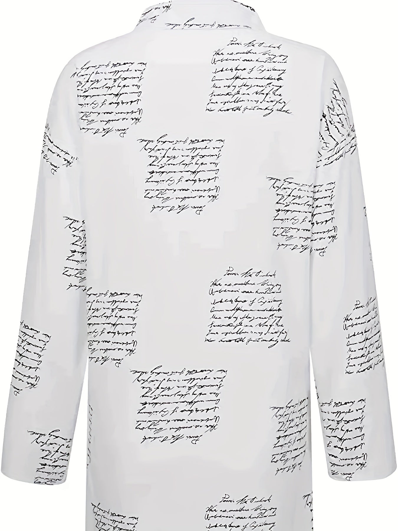 Women's Letter Print Long Sleeve Casual Blouse