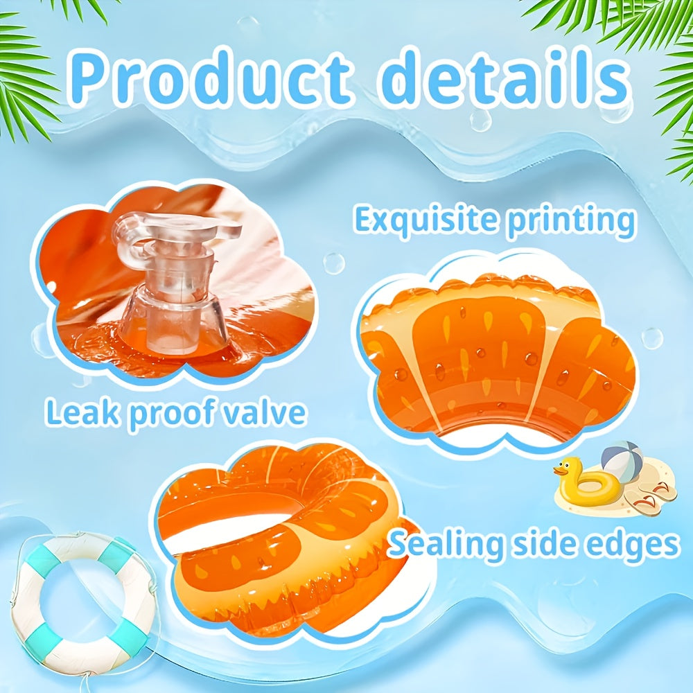 Summer Swimming Ring Mixed Colors Fruit Patterns Durable PVC Float