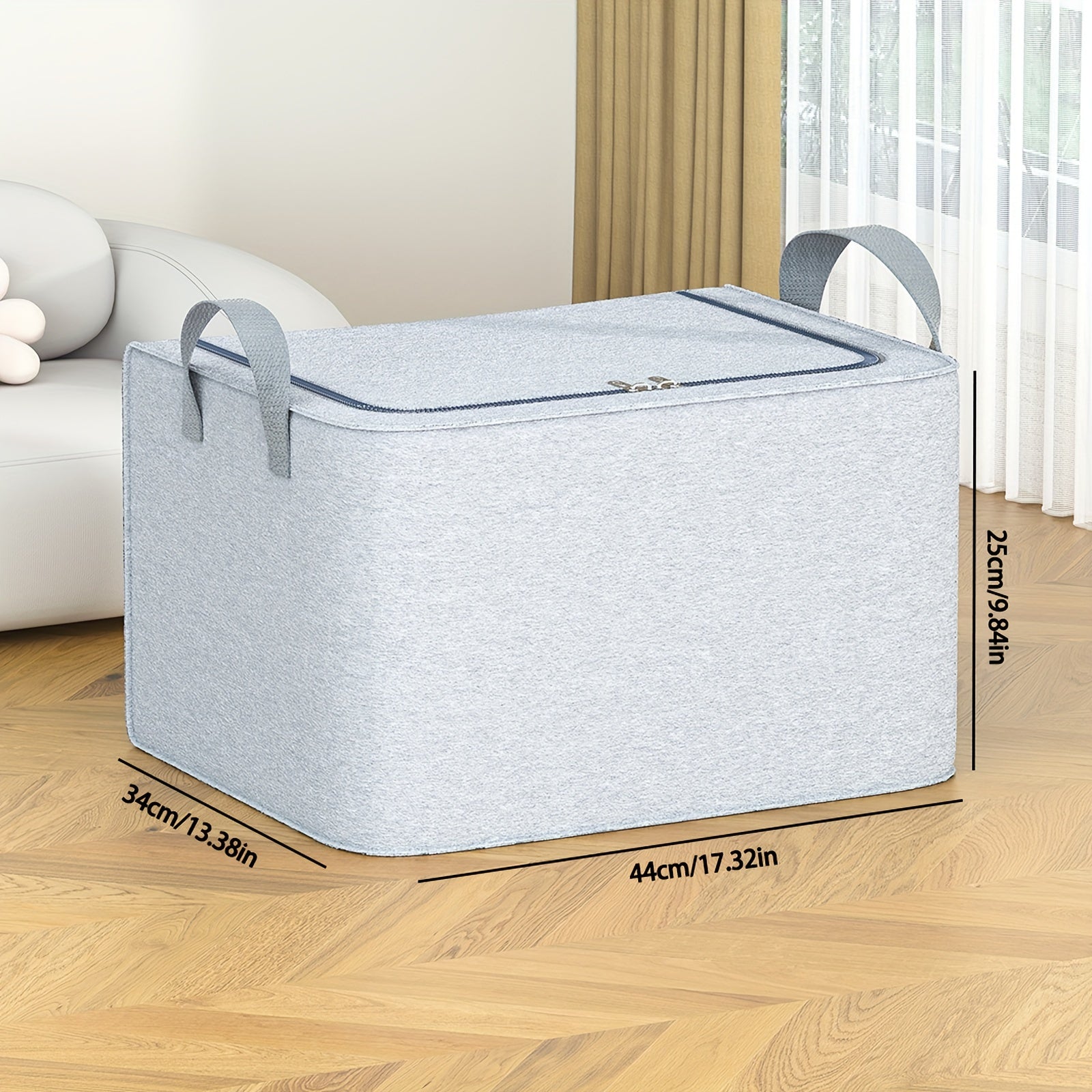 Zippered Felt Clothes Storage Box Large Capacity Basket