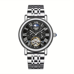 KUERST Retro Youth Men's Steel Strap Automatic Mechanical Watch Waterproof