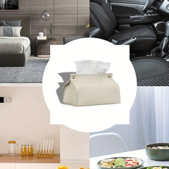 Modern PU Leather Tissue Box Cover for Home and Car