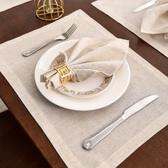 6pcs Beige Linen Napkins for Restaurant and Hotel Decor