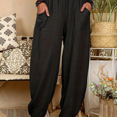 Baggy Harem Pants Casual Loose Elastic Waist Pants Women's Clothing