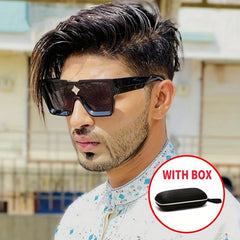 Men's Street Style Large Frame Square Sunglasses UV400