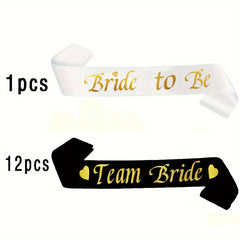 Bridal Shower Sashes Set Bride to Be & Team Bride for Hen Party