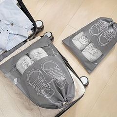 5pcs Shoe Storage Bag Closet Organizer Non-woven Travel Portable Bag