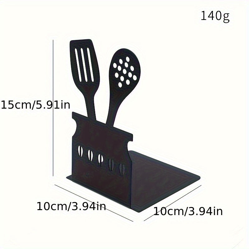 Metal L Shaped Book Stand Kitchenware Style Office Storage