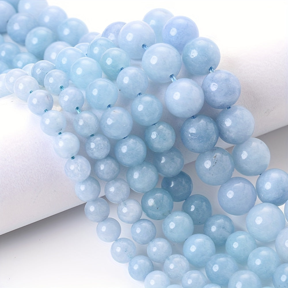 Aquamarines Stone Beads Round Loose Spacer Beads Jewelry Making DIY 6 8 10mm