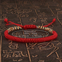 Buddhism Bracelet For Men Colorful Rope Lucky Red Bracelet