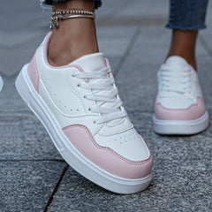 Women's Lace Up Board Shoes Breathable Running Sneakers