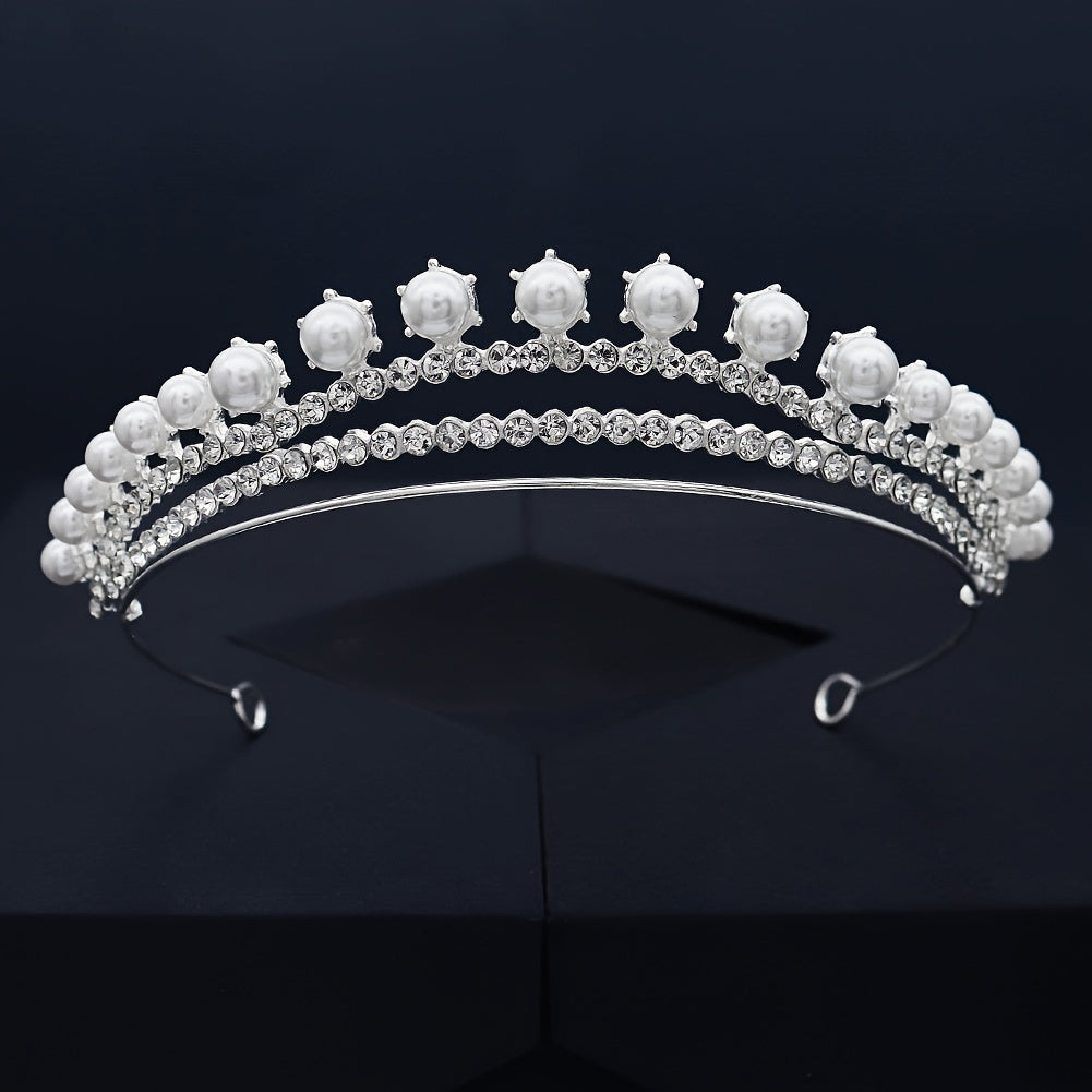 Pearl Headband Rhinestone Head Hoop Bridal Hair Accessories