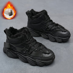 Women's Lace Up Snow Boots Thick Bottom Warm Casual Shoes