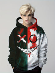 Funny Smiling 3D Print Boys Hoodie Spring Fall Kids Sweatshirt