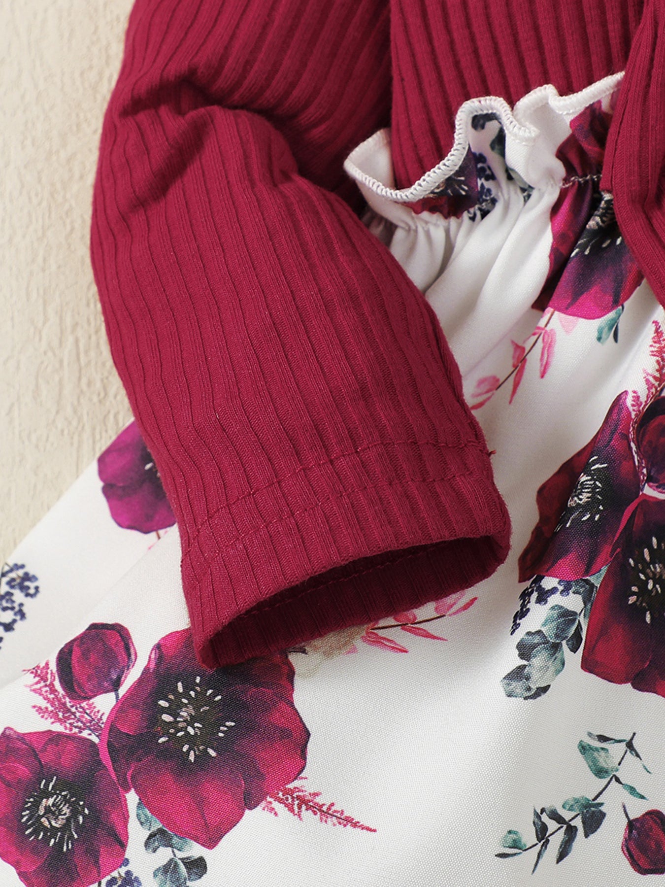 Floral Bunny Dress Set with Headband