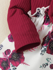 Floral Bunny Dress Set with Headband