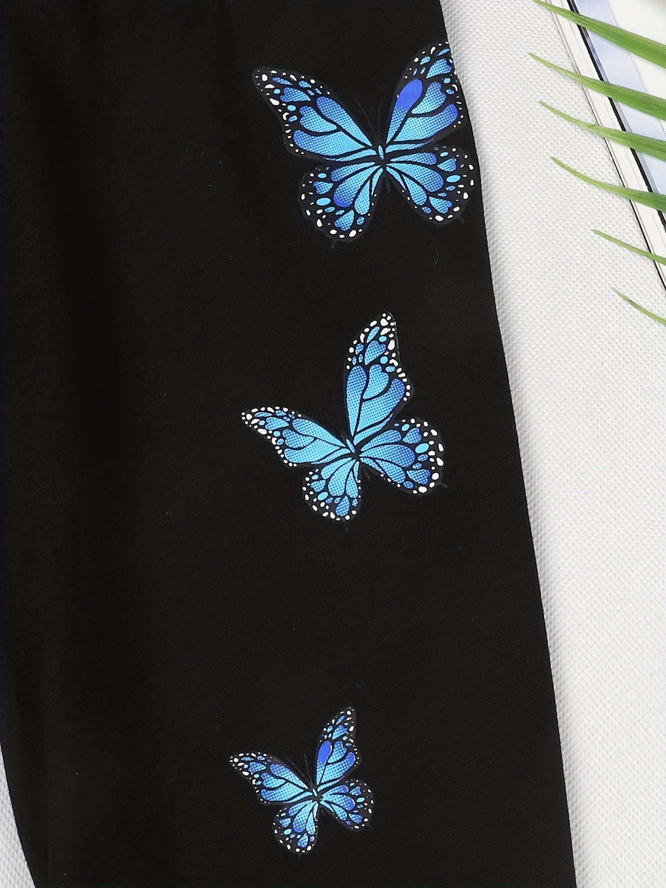 Butterfly Graphic High Waist Yoga Leggings for Outwear