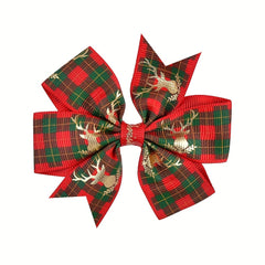 6pcs Christmas Bow Hair Clip Hair Accessories for Girls