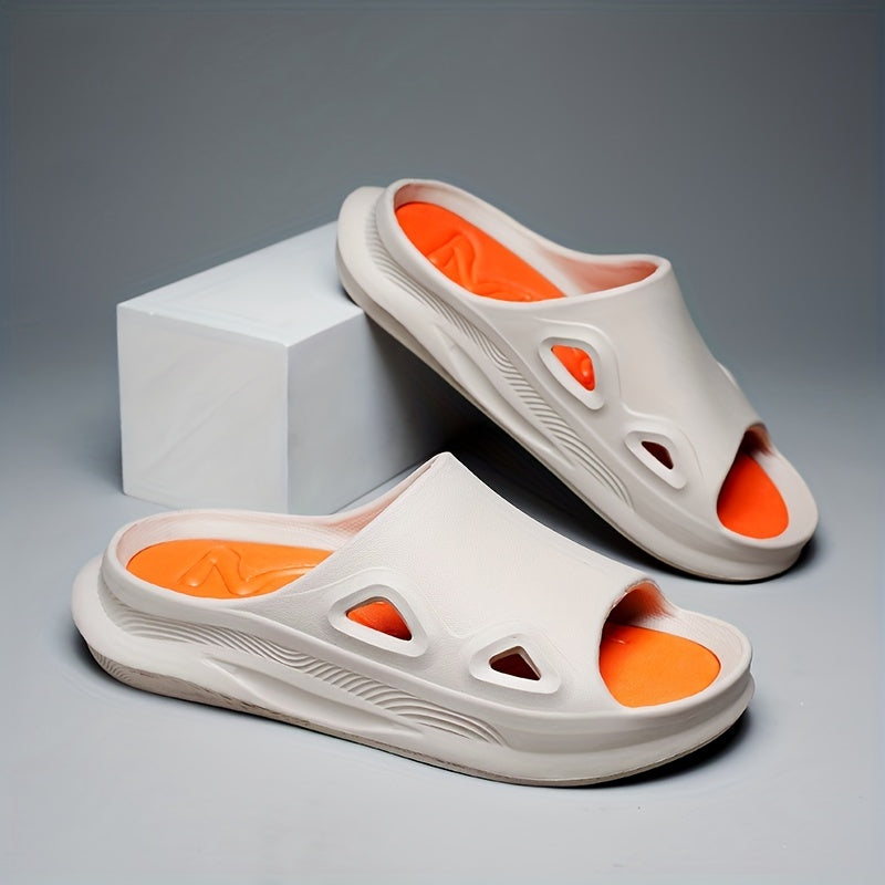 Men's Non Slip Pillow Slides Open Toe Slippers