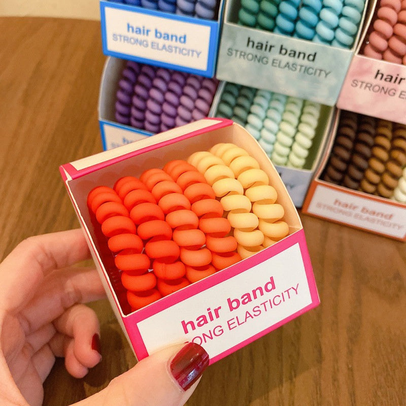 6pcs Spiral Hair Ties Seamless Thickened Hair Elastic Hair Accessories