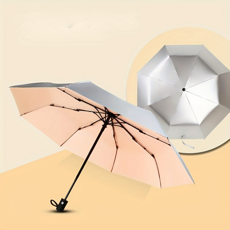 Automatic Titanium Sun Umbrella UPF50 Windproof Waterproof