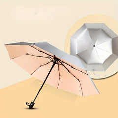 Automatic Titanium Sun Umbrella UPF50 Windproof Waterproof