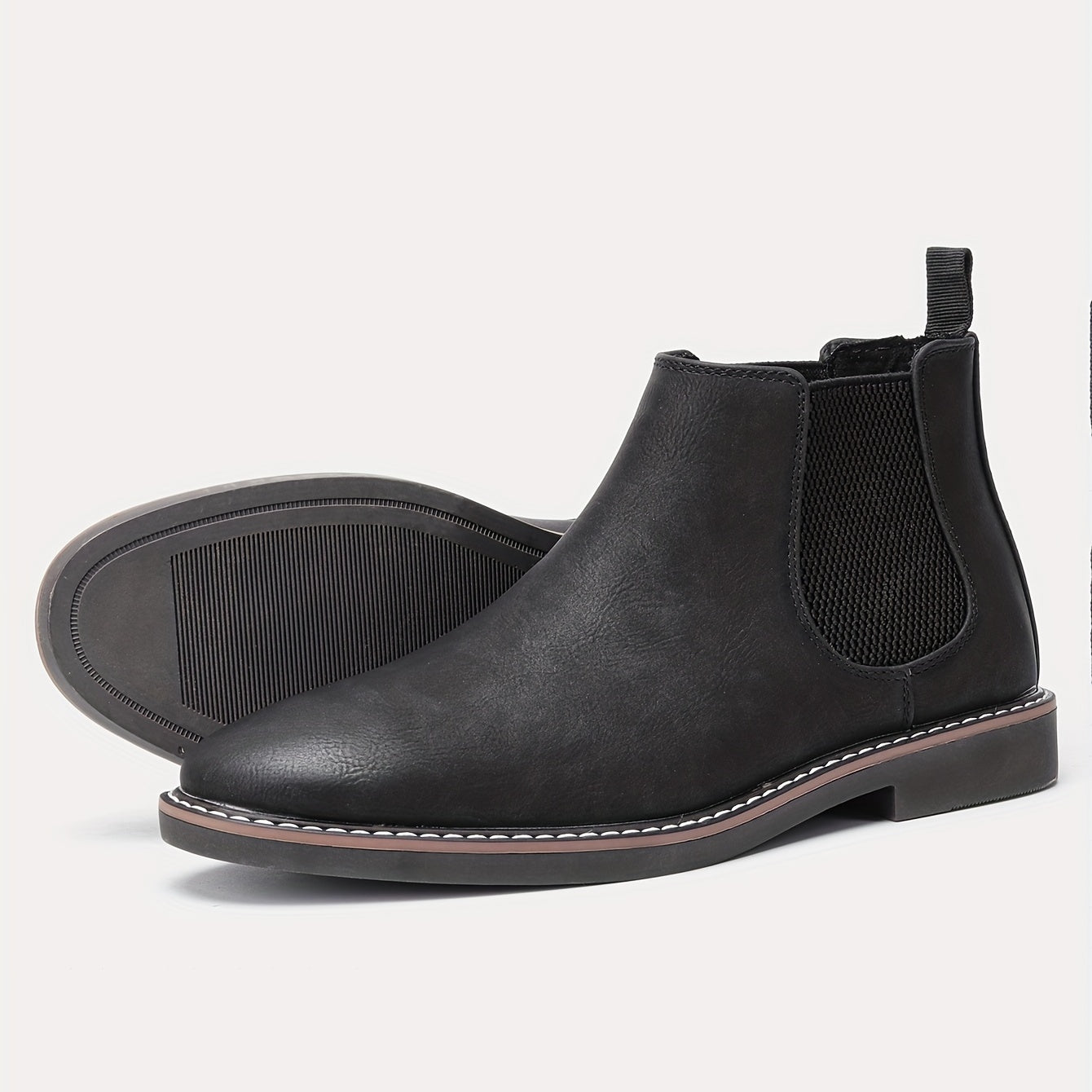Men's Chelsea Boots Round Toe Ankle Boots