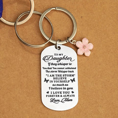 Stainless Steel Keychain Gift For Daughter Decoration Keyring