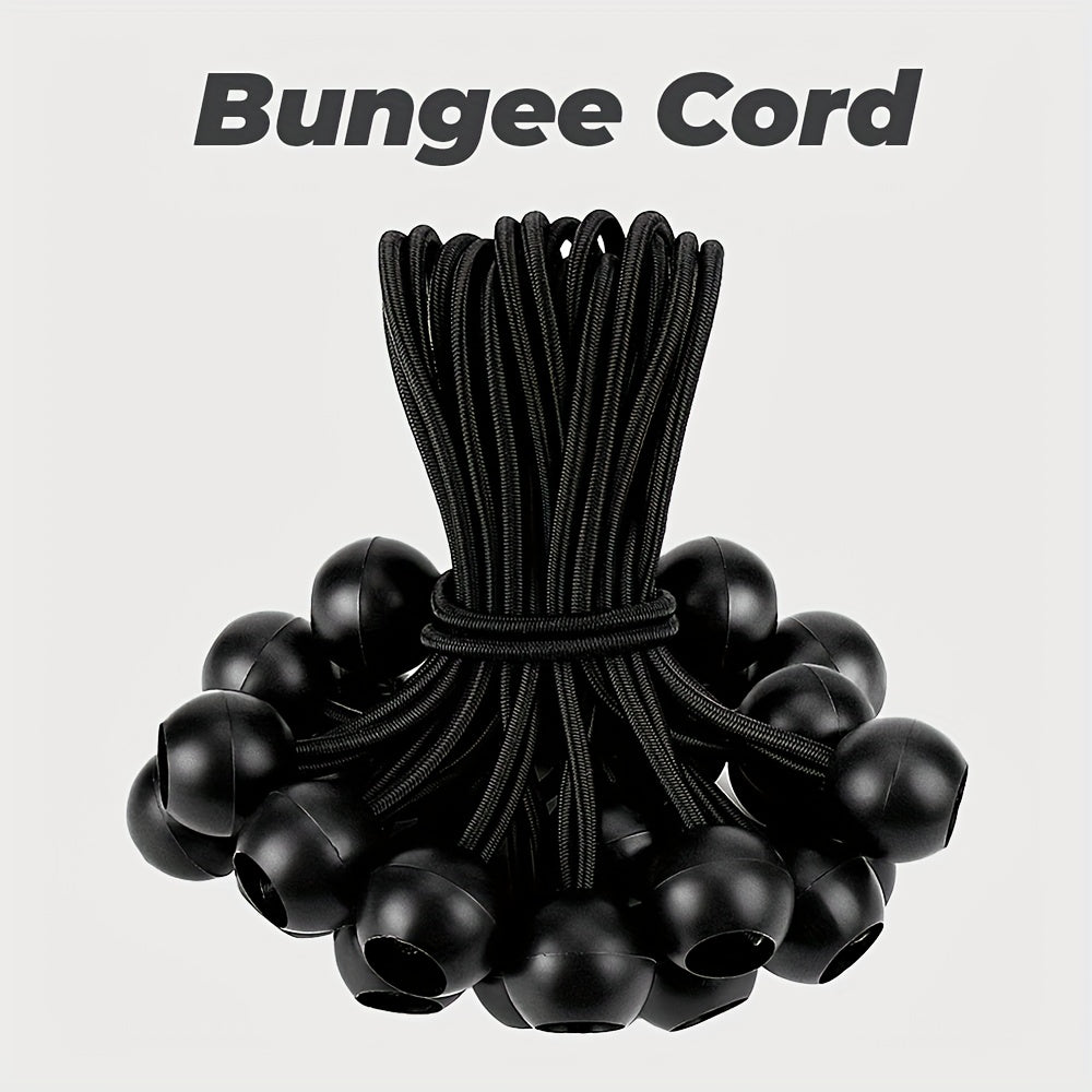 18pcs Heavy Duty Ball Bungee Cords for Canopy Tarp Tie Down, 15-24cm & 20-32cm