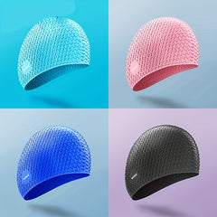 Silica Gel Particles Droplet Shaped Swimming Cap for Comfort & Protection
