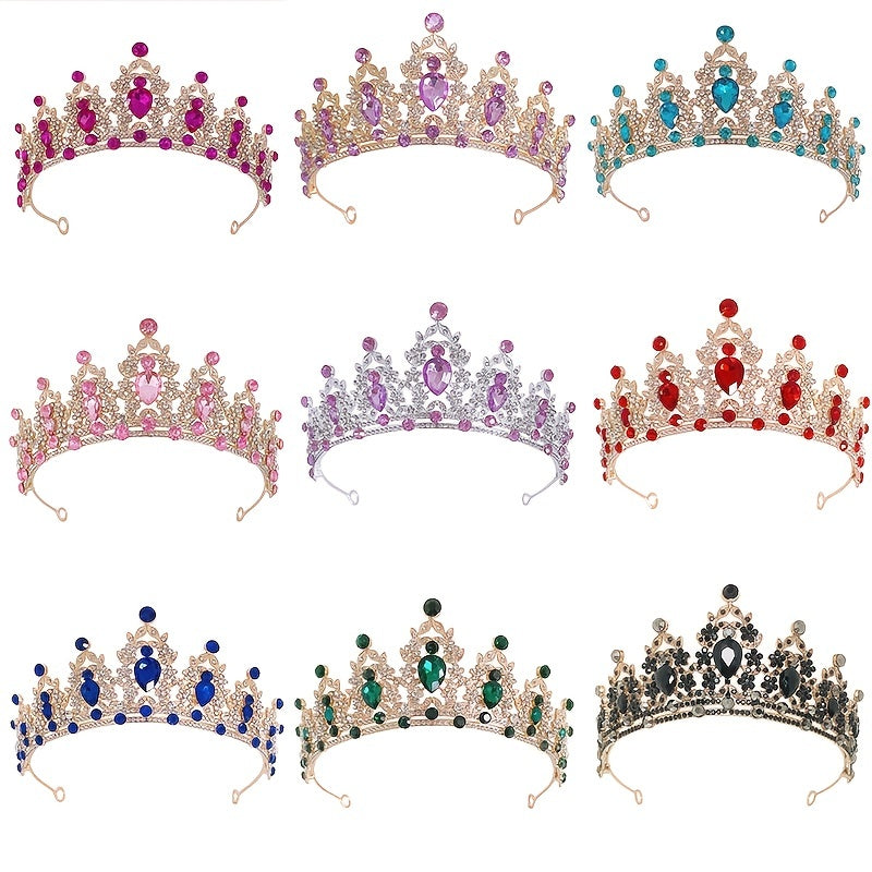 Crystal Tiara Headband for Bridal Wedding Party Prom Pageant Gothic Costumes