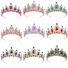 Crystal Tiara Headband for Bridal Wedding Party Prom Pageant Gothic Costumes